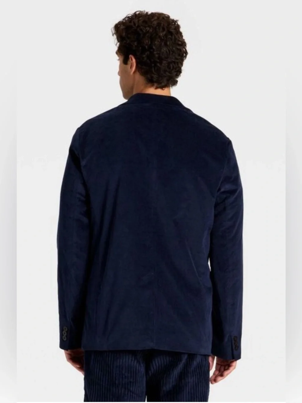 Open Box - Houston White -  Men's Velvet Blazer - Blue M Blue